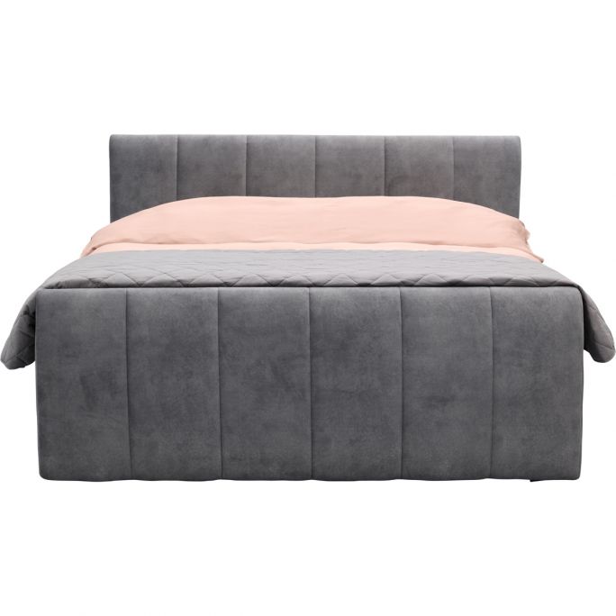 Boxspring Stora in stof Velvet Antraciet incl. opbergbox