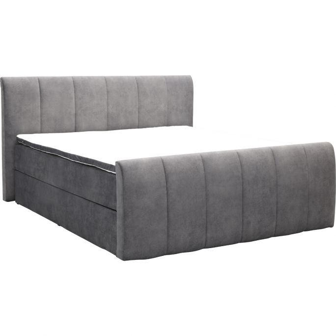 Boxspring Stora in stof Velvet Antraciet incl. opbergbox