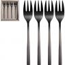 Taartvorkjes Comida set van 4 zwart