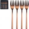 Taartvorkjes Comida set van 4 koper