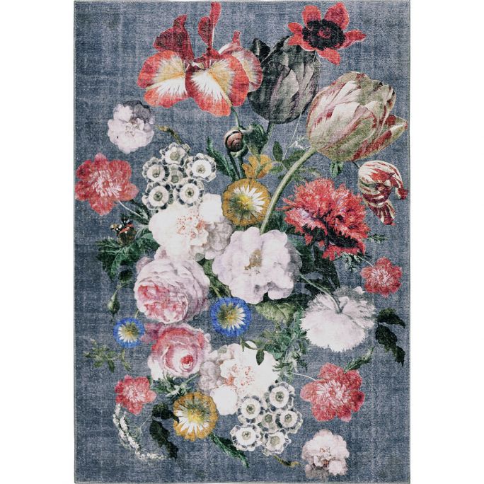 Vloerkleed Flower grijs  160x230
