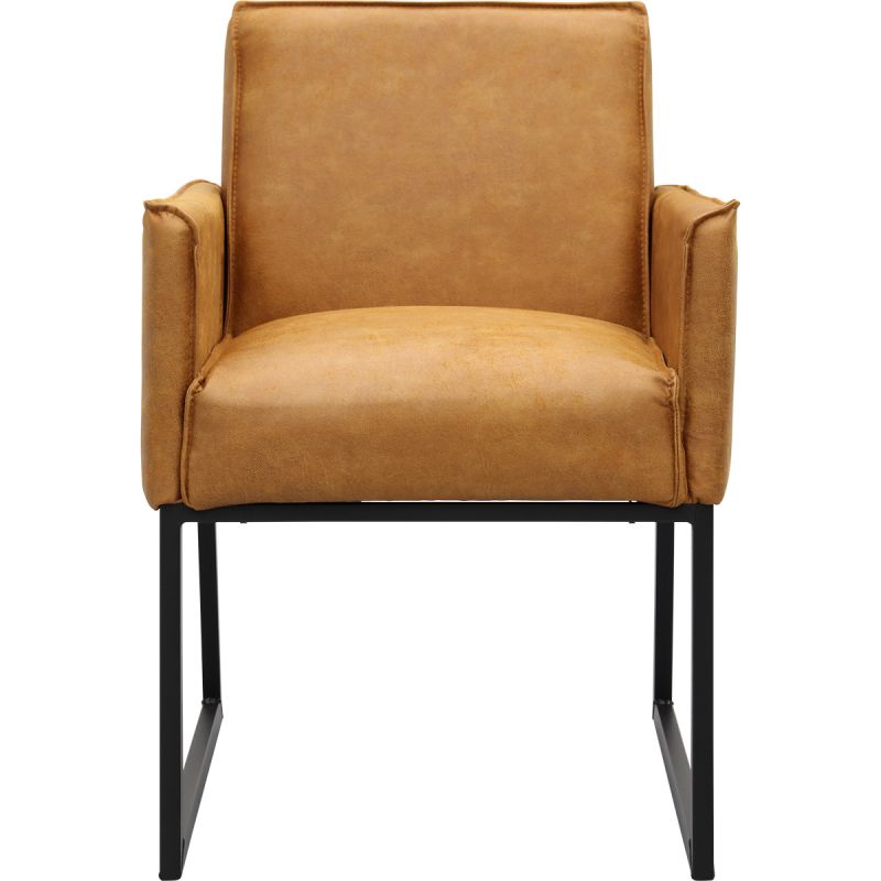 Eetkamerstoel Kenzo met gestoffeerde armleuning