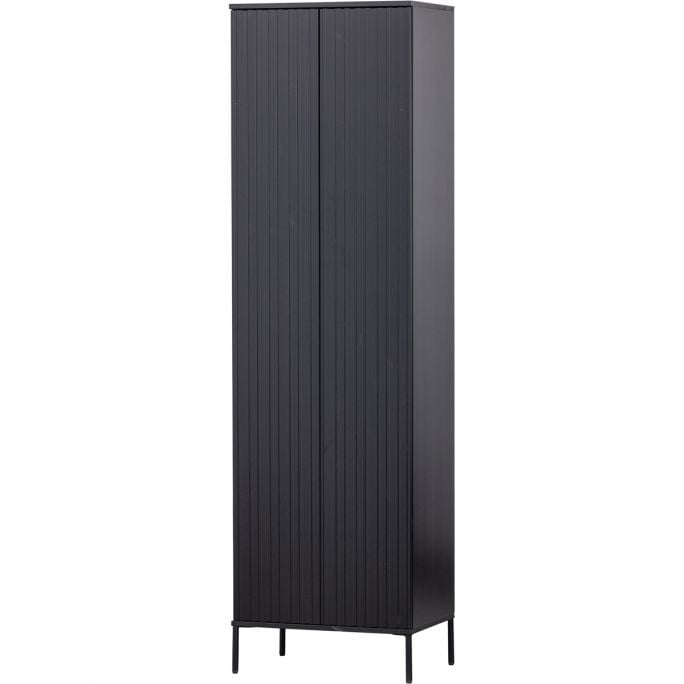 Hoge kast Gravure New Grenen Zwart
