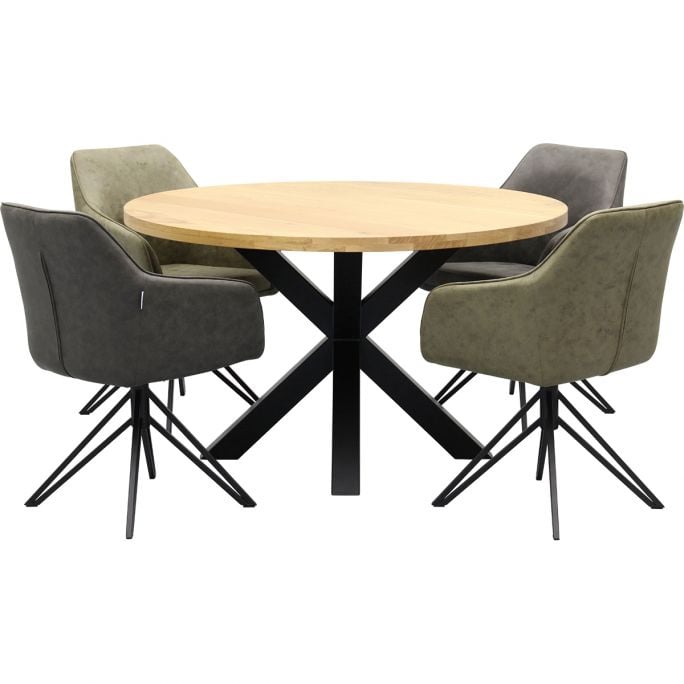 Leed toelage vijand Eettafel Zeno rond Ø130cm | Budgethomestore.nl