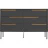 Dressoir Swiffle 6 lades antraciet
