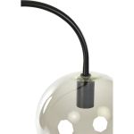 Vloerlamp Suzy mat zwart+smoke glas