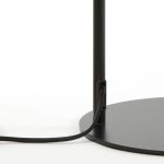 Vloerlamp Suzy mat zwart+smoke glas