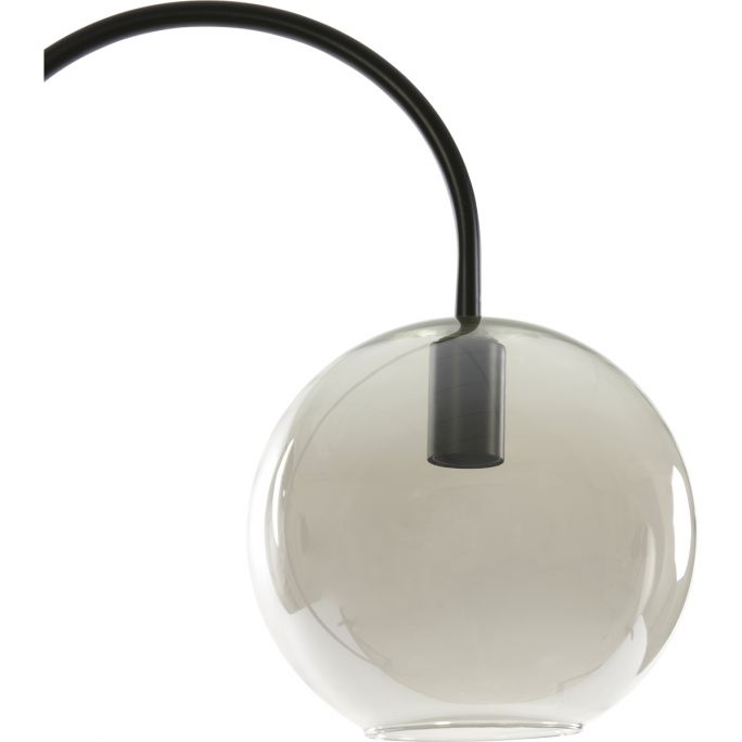 Vloerlamp Suzy mat zwart+smoke glas