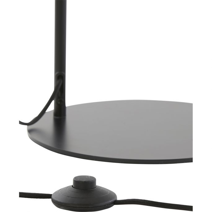 Vloerlamp Suzy mat zwart+smoke glas