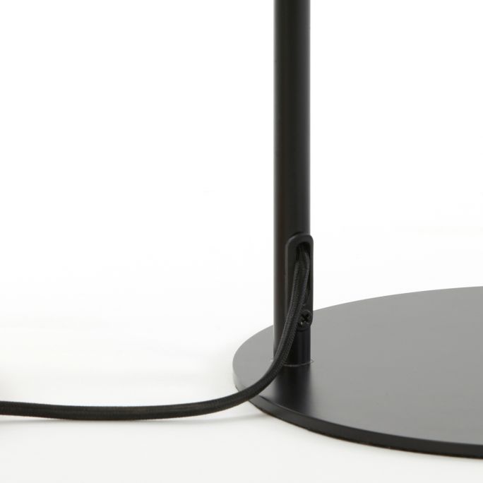 Vloerlamp Suzy mat zwart+smoke glas