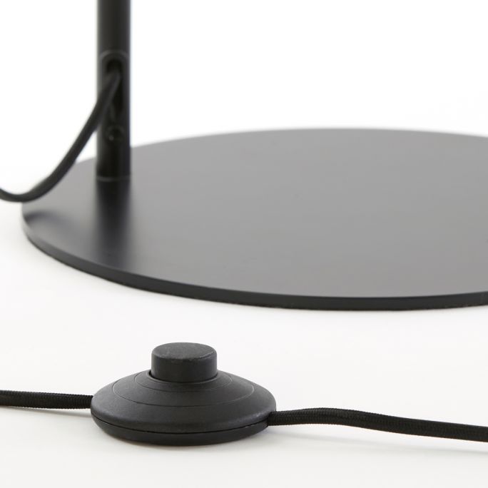 Vloerlamp Suzy mat zwart+smoke glas