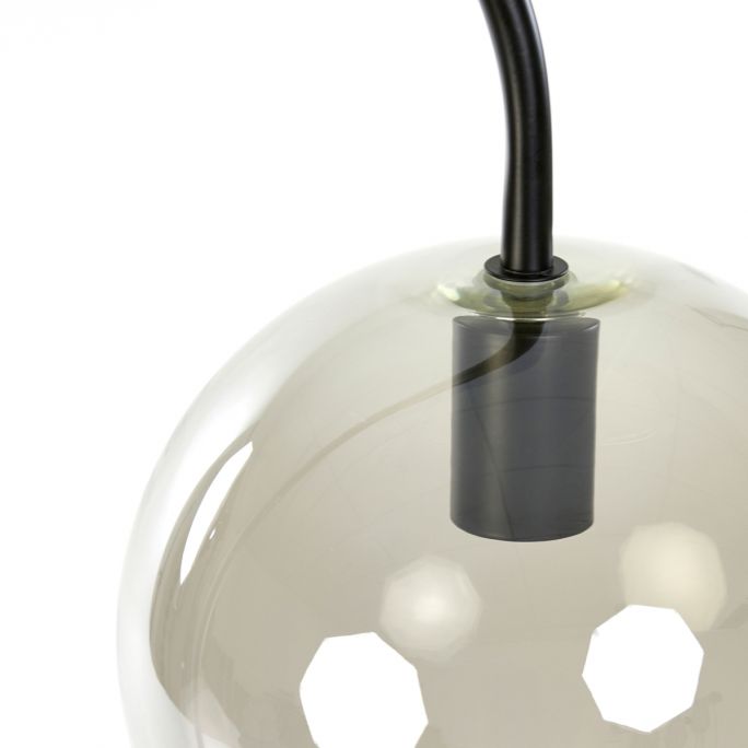Vloerlamp Suzy mat zwart+smoke glas