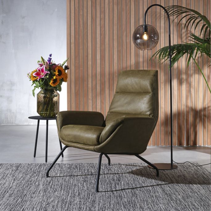 Vloerlamp Suzy mat zwart+smoke glas