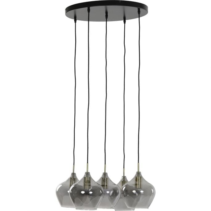 Hanglamp Rozy 5-lichts rond