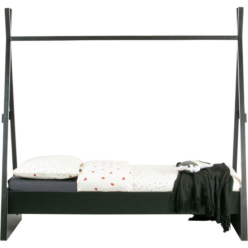 Woood Joep Bed 110 x 210 cm Zwart
