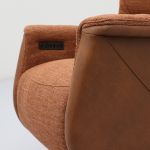 Relaxfauteuil Faith met 3 vlaks rug