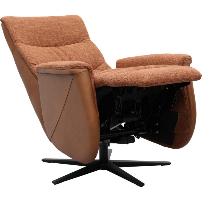 Relaxfauteuil Faith met 3 vlaks rug