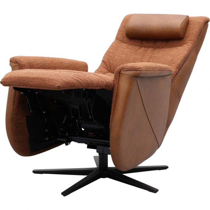 Relaxfauteuil Faith met 3 vlaks rug
