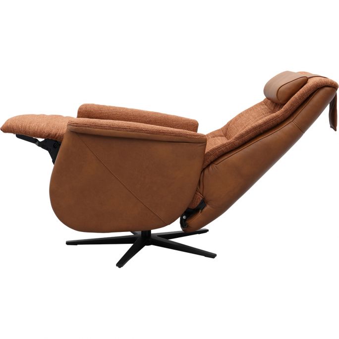 Relaxfauteuil Faith met 3 vlaks rug
