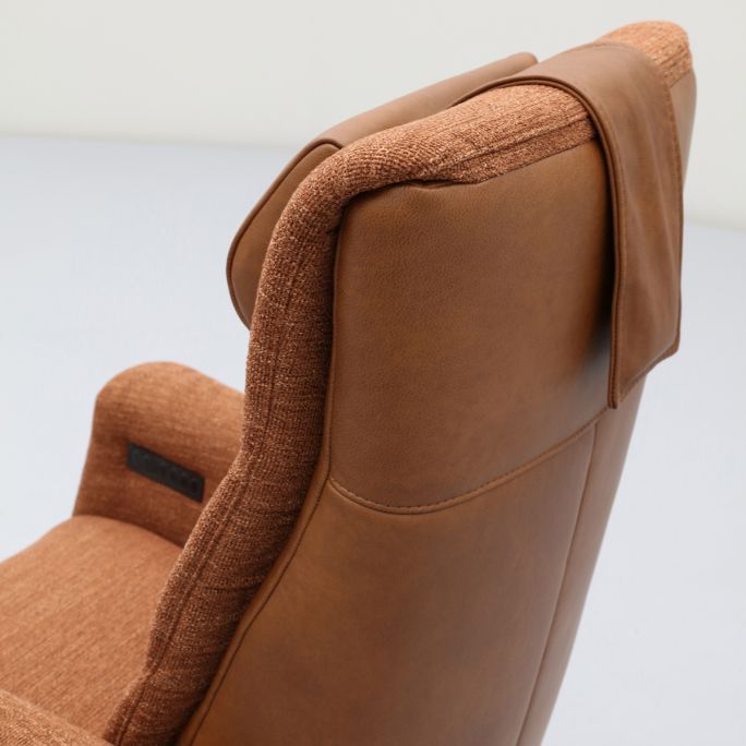 Relaxfauteuil Faith met 3 vlaks rug