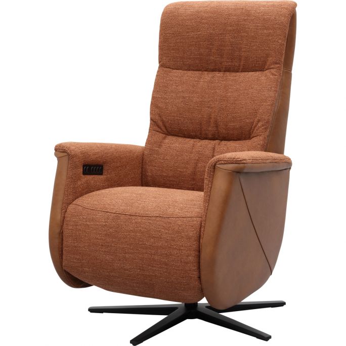 Relaxfauteuil Faith met 3 vlaks rug