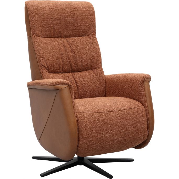 Relaxfauteuil Faith met 3 vlaks rug