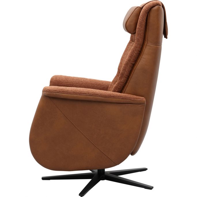 Relaxfauteuil Faith met 3 vlaks rug