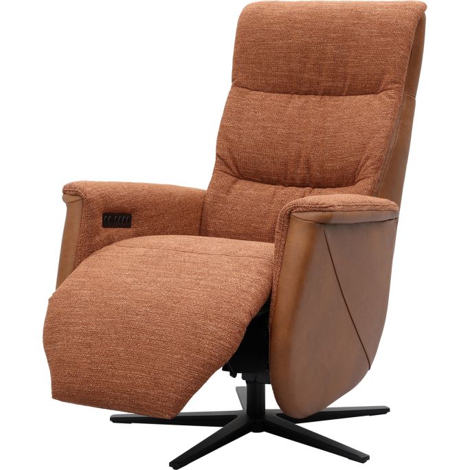 Relaxfauteuil Faith met 3 vlaks rug
