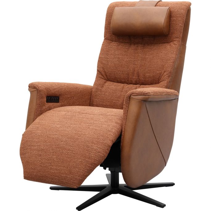 Relaxfauteuil Faith met 3 vlaks rug
