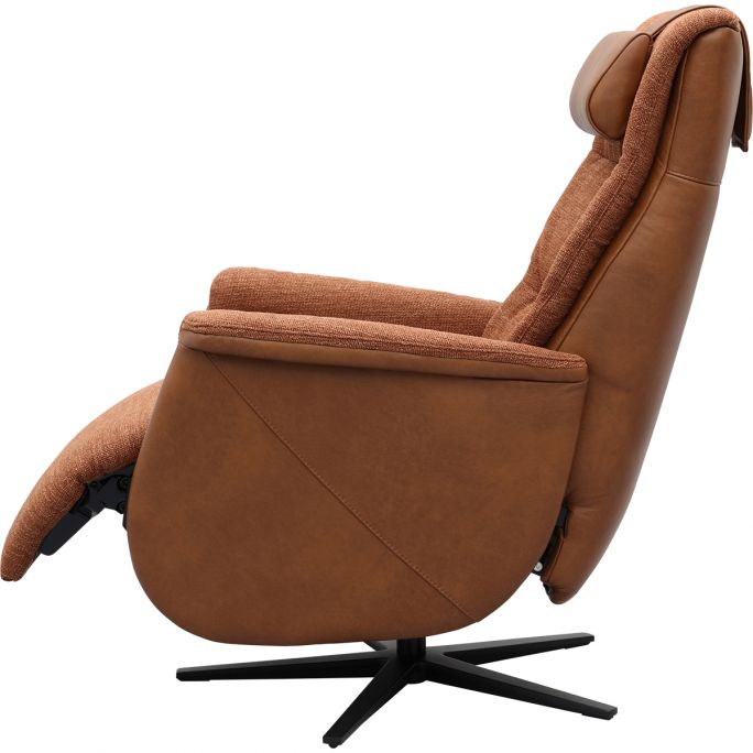 Relaxfauteuil Faith met 3 vlaks rug