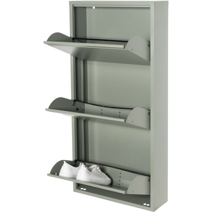 Schoenenkast Bobbie 3 lade Dusty Green (6 paar schoenen)
