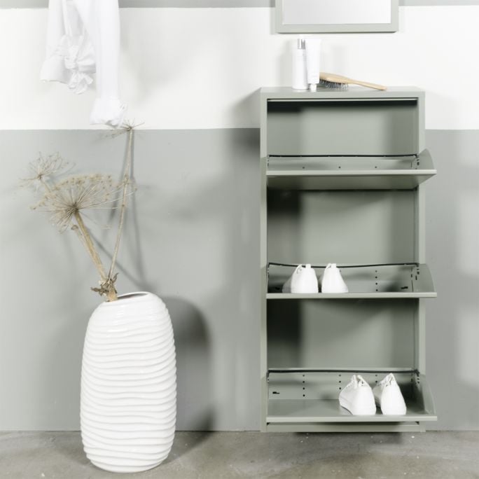 Schoenenkast Bobbie 3 lade Dusty Green (6 paar schoenen)