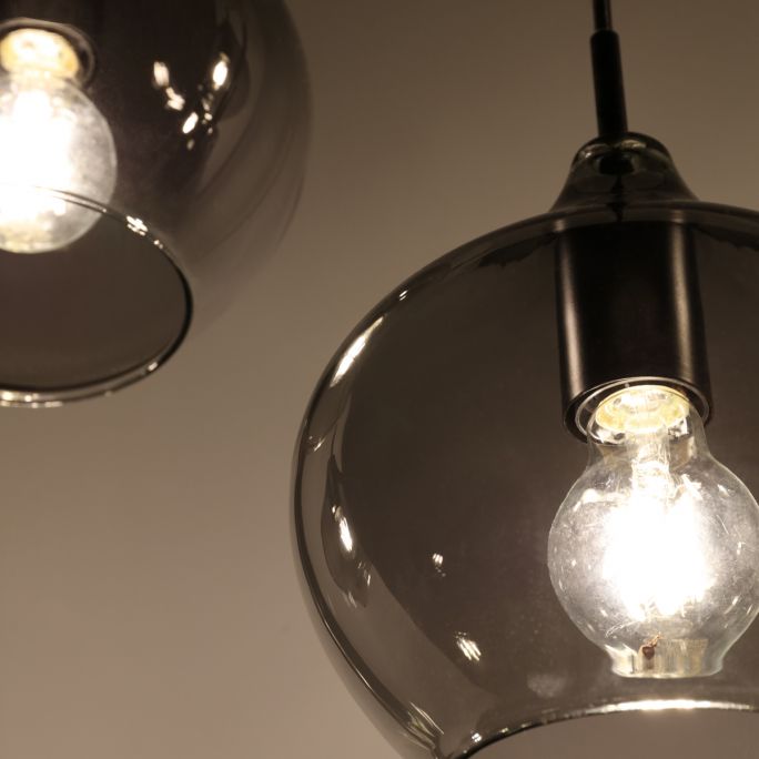 Hanglamp Rolf 5-lichts smoke