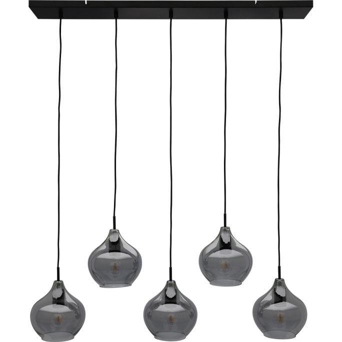 Hanglamp Rolf 5-lichts smoke