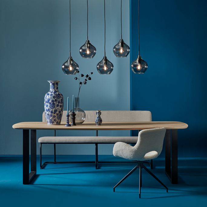 Hanglamp Rolf 5-lichts smoke