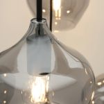 Hanglamp Rolf 5-lichts rond smoke