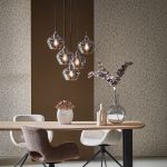 Hanglamp Rolf 5-lichts rond smoke
