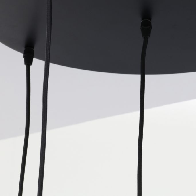 Hanglamp Rolf 5-lichts rond smoke