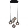 Hanglamp Rolf 5-lichts rond smoke