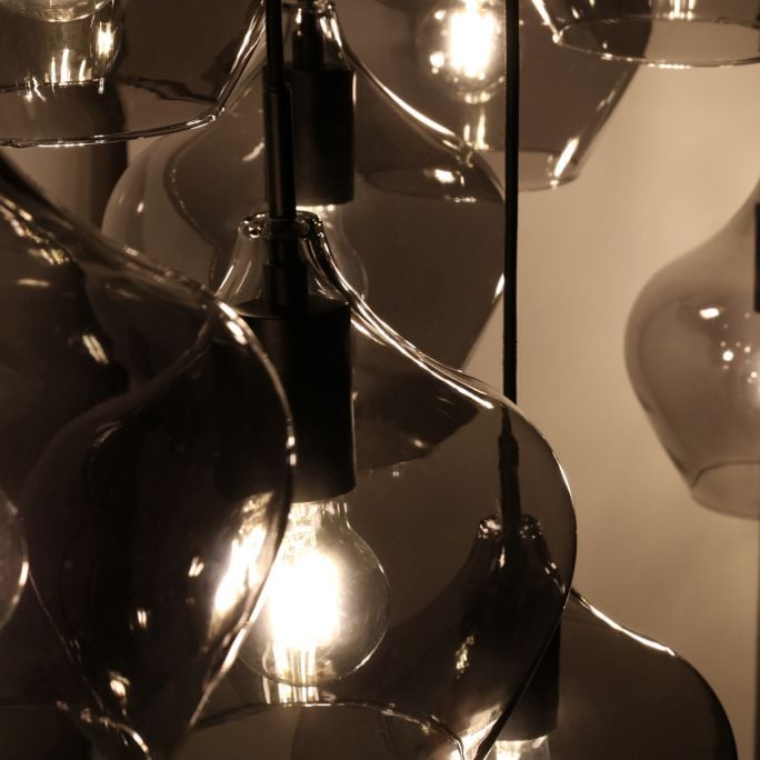 Hanglamp Rolf 10-lichts smoke
