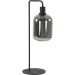 Tafellamp Lovie zwart+smoke glas hoog