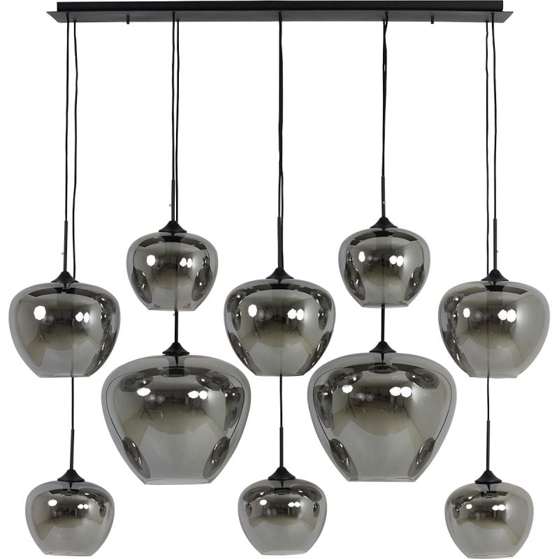 Hanglamp Meya 10-lichts smoke afbeelding