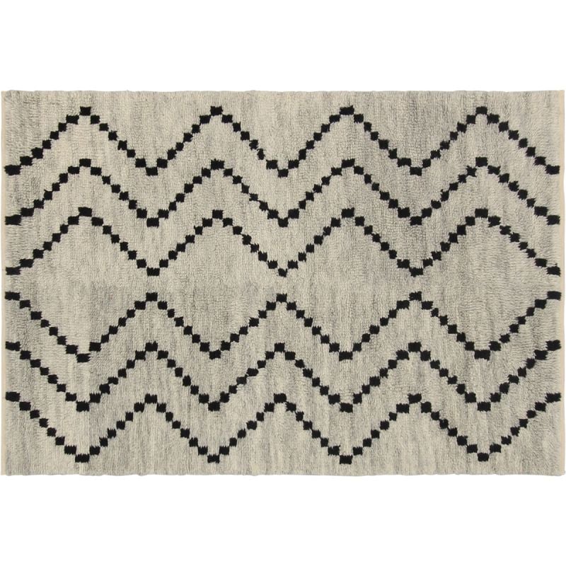 Vloerkleed Nancho zwart-wit 200x290 afbeelding