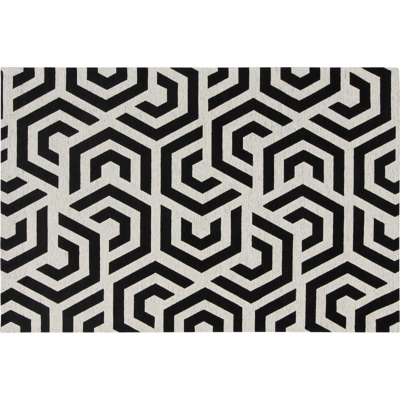 Vloerkleed Manou zwart-wit 155x230 afbeelding