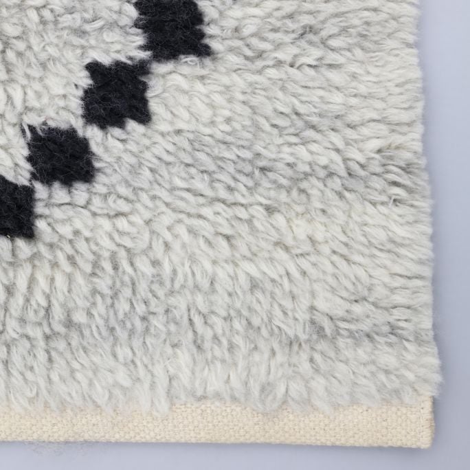 Vloerkleed Nancho zwart-wit 160x230