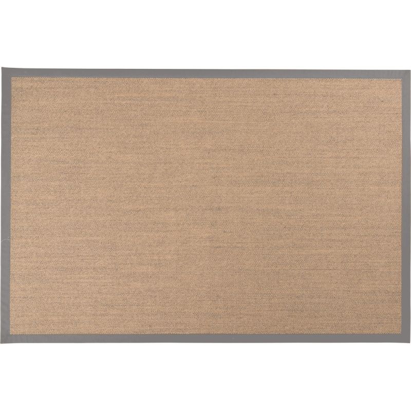 Vloerkleed Linna grijs 200x290 met grijze band