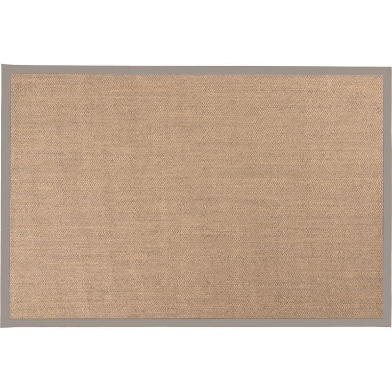 Vloerkleed Linna grijs 200x290 met lichtgrijze band