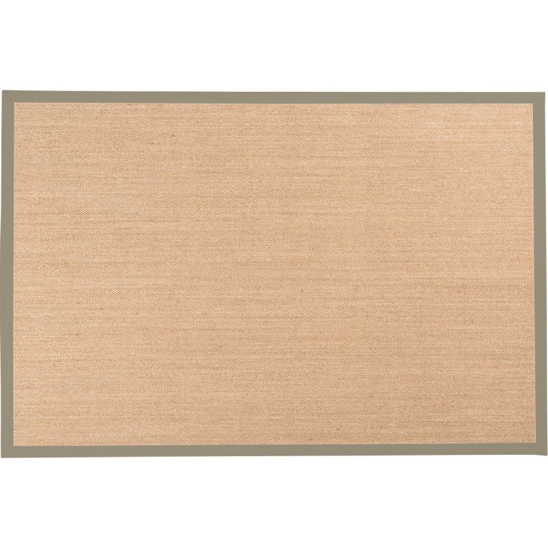 Vloerkleed Linna beige 160x240 met taupe band
