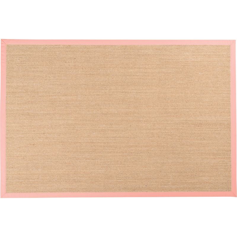 Vloerkleed Linna beige 200x290 met roze band