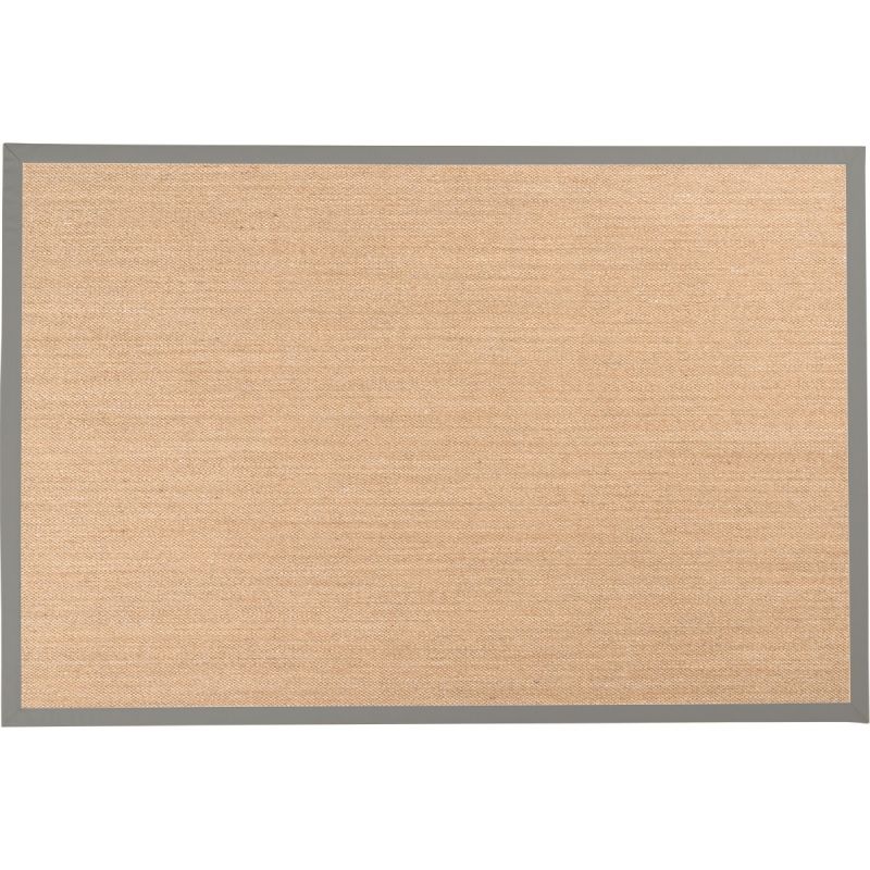 Vloerkleed Linna beige 200x290 met antraciet band